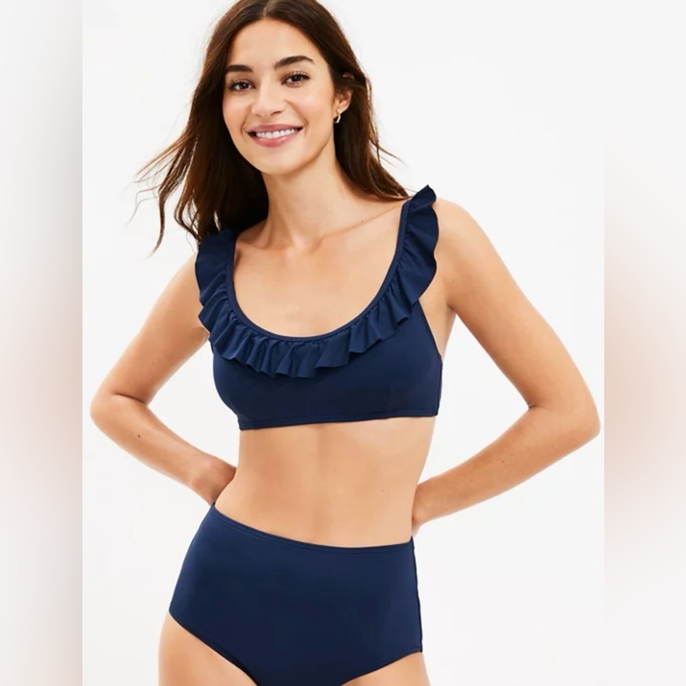 BRAND NEW WITH TAGS - Loft Beach Ruffle Bikini Top